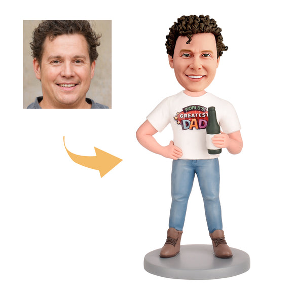 Father's Day Gift Custom Bobblehead -The World's Greatest Dad