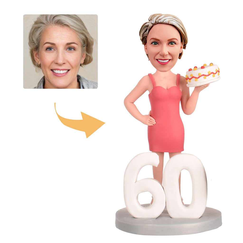 Gifts for 60th Birthday Woman Personalized Bobblehead For 60th Lady ...