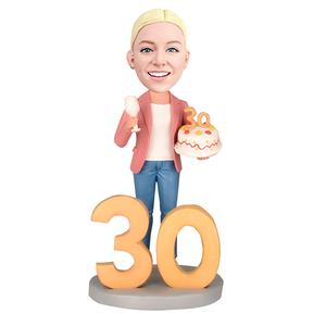 Personalized Custom 30th Women Bobbleheads - Popular Movie Heroine