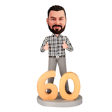 60th Birthday Gift for Men Custom Bobbleheads - You're the Best